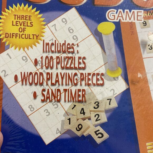The Original Sudoku Board Game (Cardinal, 2005) New Sealed Box Wooden Pieces - Picture 2 of 9
